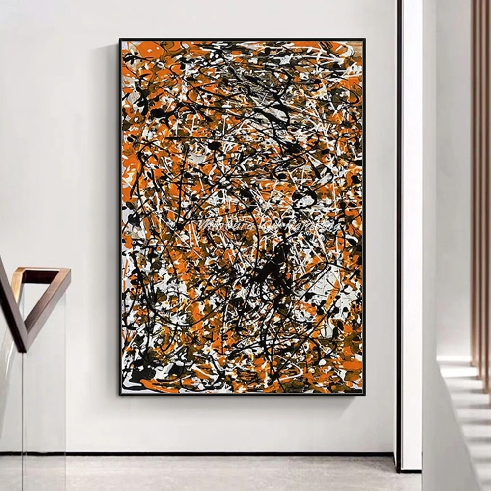

Mintura Large Handpainted Abstract Line Oil Painting on Canvas Modern Art Poster Home Decoration Wall Picture Room Decor Artwork