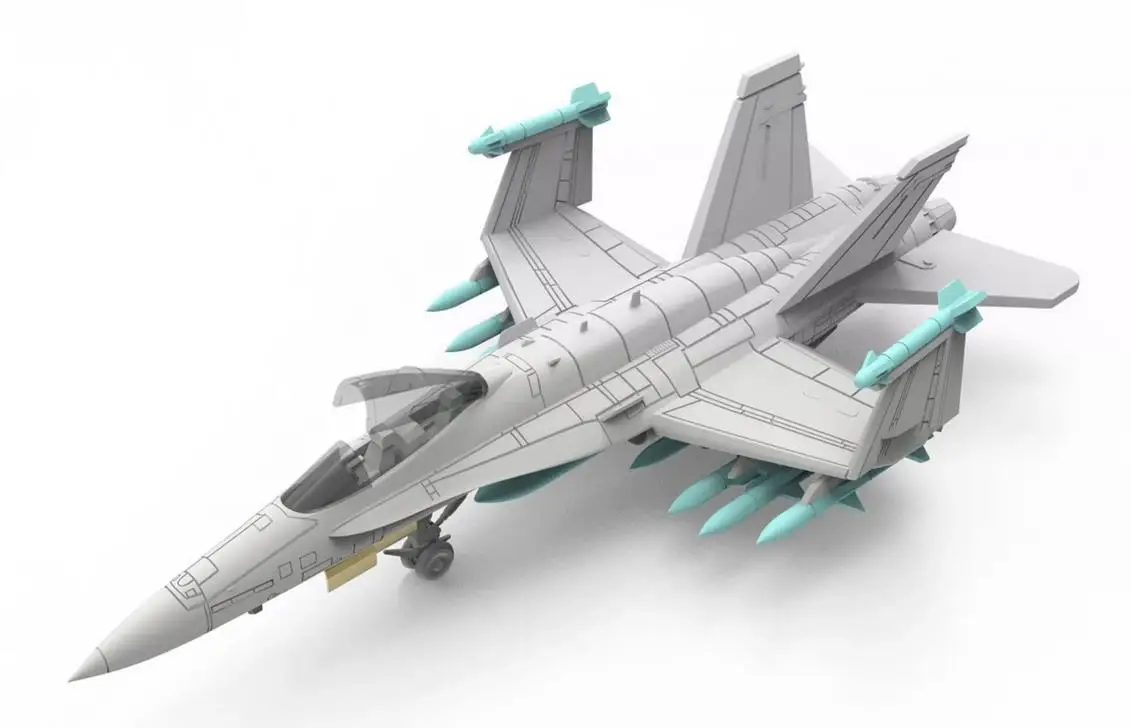 SNOWMAN SG-7052 1/700 F/A-18D Hornet Strike Fighter l (Air-to-Air) Model Kit