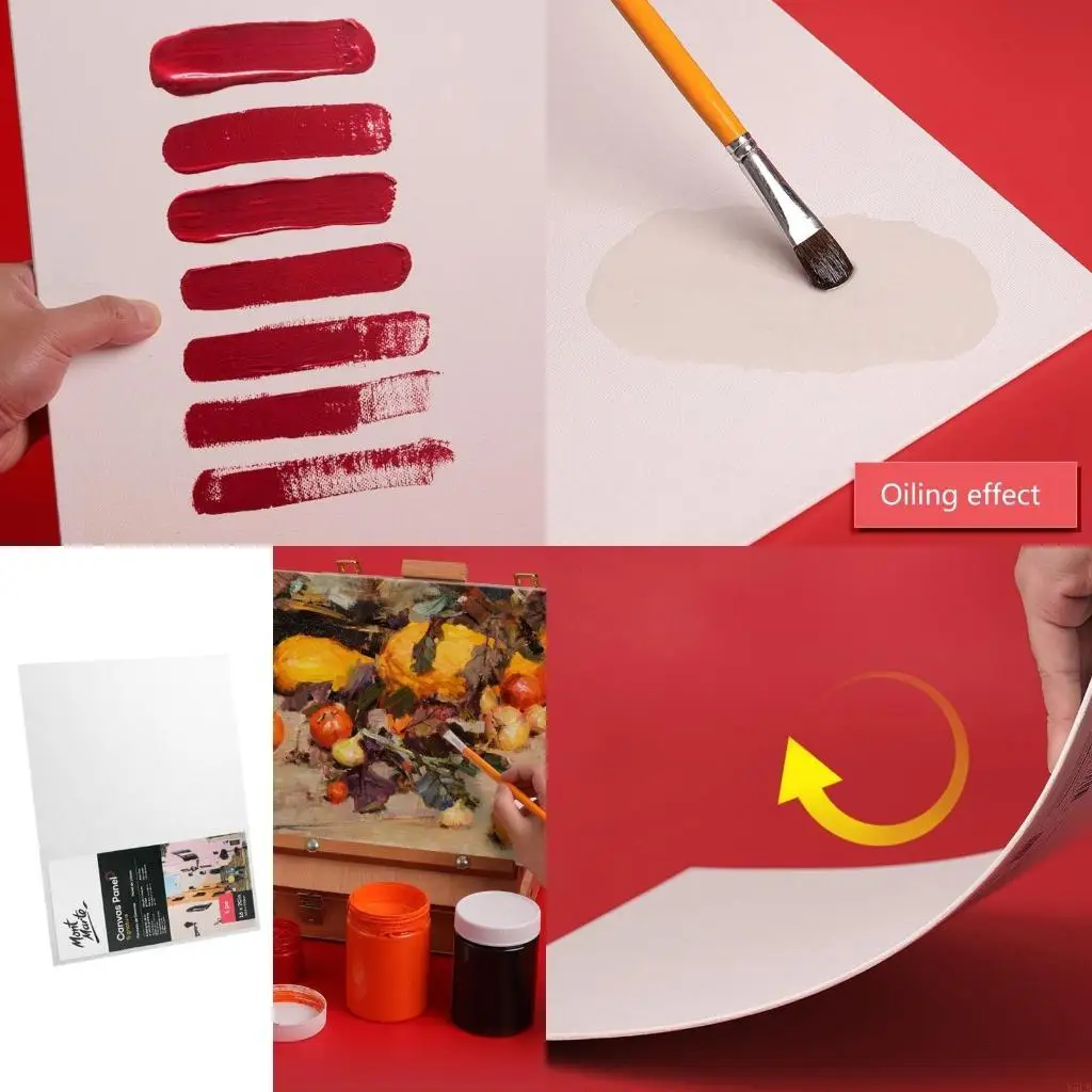 

Y5LB 2x Canvas Panel Boards Canvas Painting Board Drawing Board for Kids Students