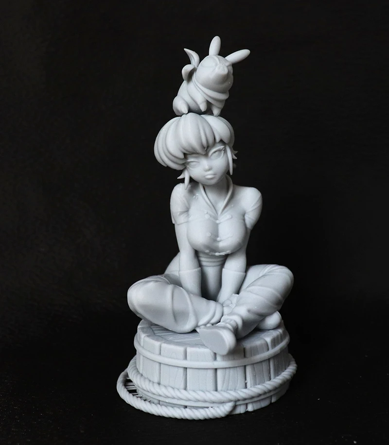 75mm  Resin Model Female Pretty Lovely Girl Figurine Sculpture Unpainted No Color RW-364