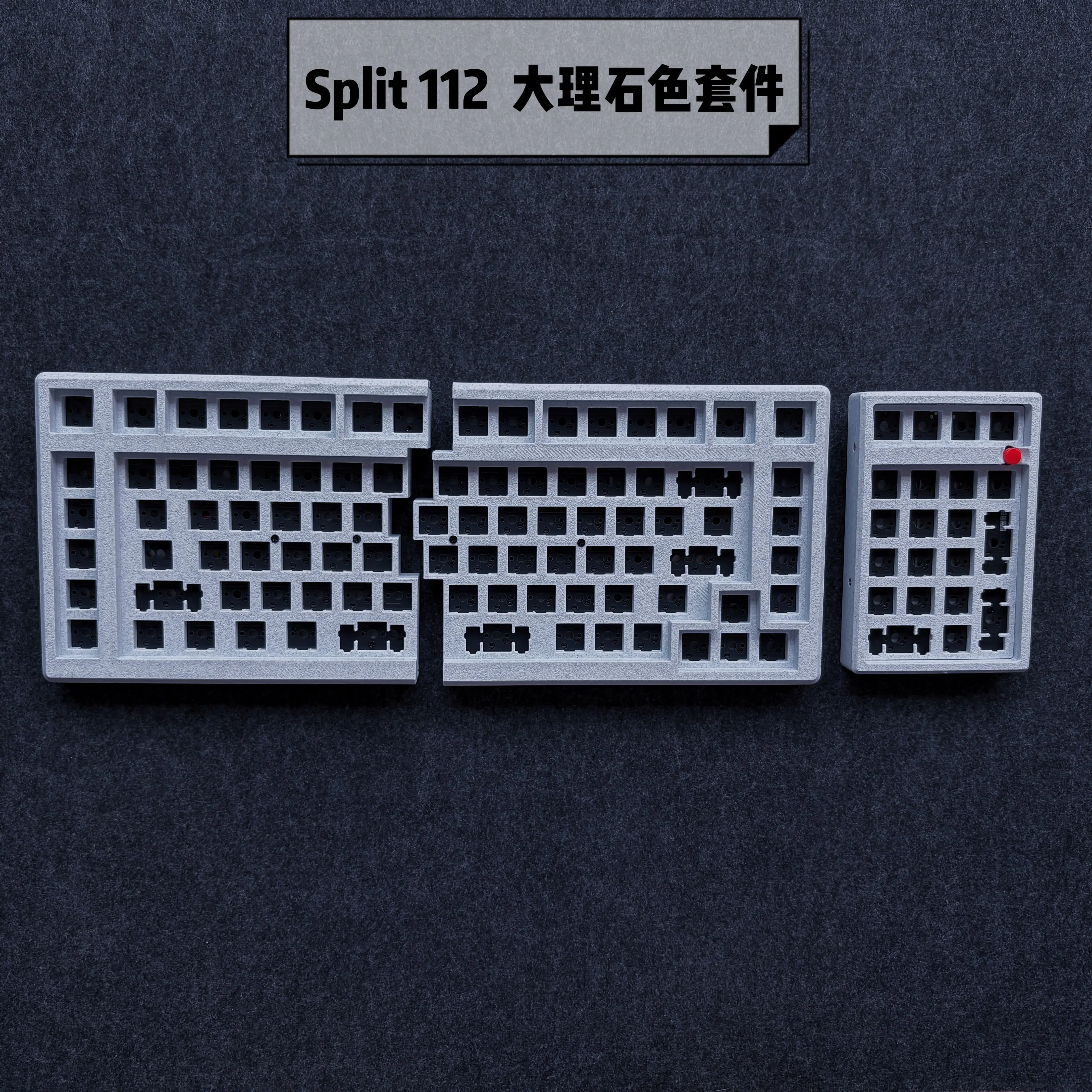 Weekin 3 Split 112 2.4G Wireless Keyboard Kit Single-mode 1500mAh Long Battery Life 3D Print Material Custom DIY Keyboard KIT