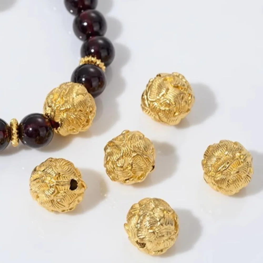 

Vietnam Sand Gold Accessories Lotus Beads Round Beads Loose Beads Handmade DIY Beaded Crystal Bracelet Material