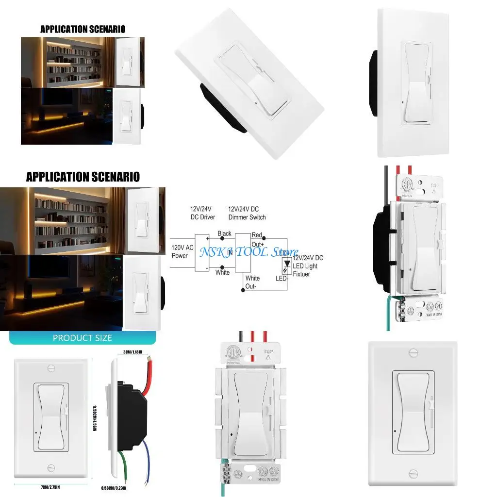 L8RC Constant Dimmer Switches for 12V/24V Systems Including Easy Setup Overload for Various Lighting