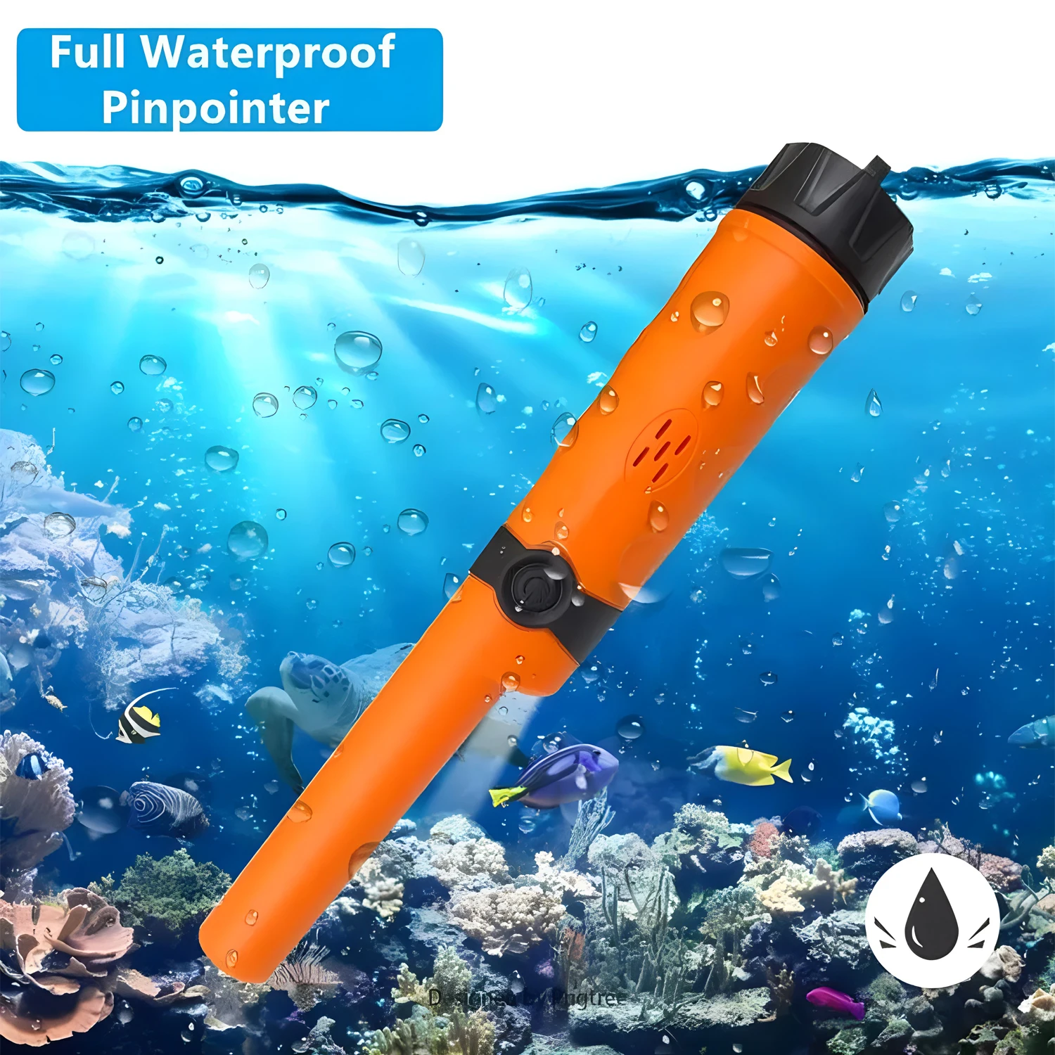 High Sensitivity Handheld Metal Detector MD970, 10 Feet Underwater Pinpointer, Treasure Hunting Accessory