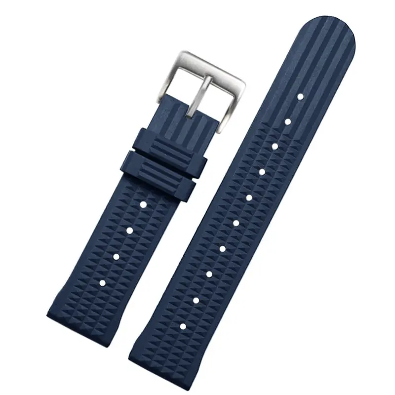 20 مللي متر 22 مللي متر ل Seiko PROSPEX SLA017 SLA037 No 5 شبح الماء الأسود أوريس 7707 7720 65 حزام ساعة مطاطي المواطن سيليكون حزام الساعات