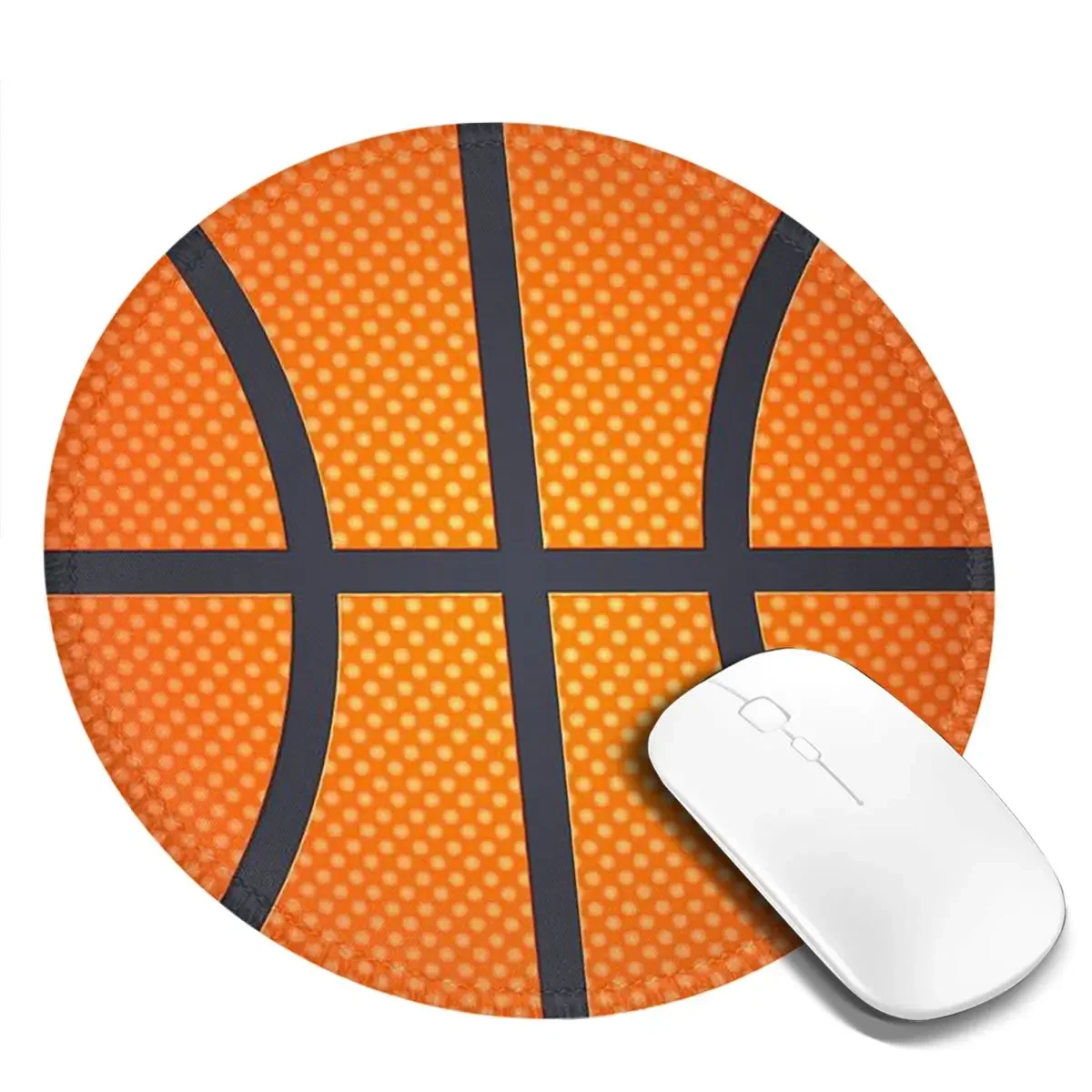 Basketball Court Design Rundes Mauspad, Computertastatur-Mausmatte, Gaming-Laptop-Schreibtischmatte, Bürozubehör, Tischmatten