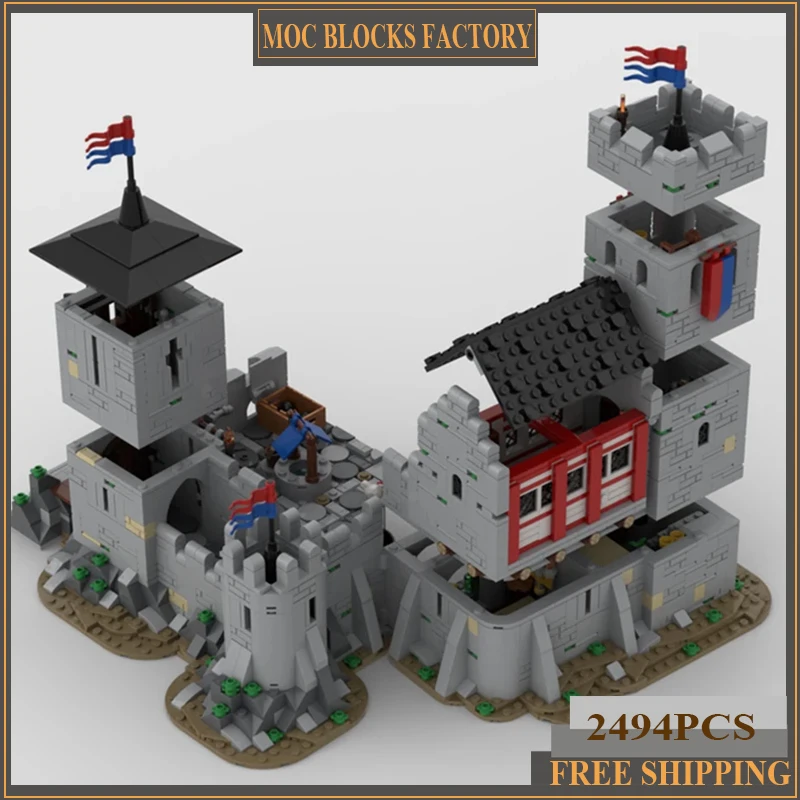 Medieval Fortress Model Moc Building Bricks Small Medieval Castle Technology Modular Blocks Gift Christmas Toy DIY Sets Assembly