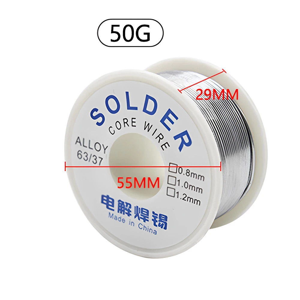20/30/50/100G Tin Wire Soldering Welding Wires with Flux Melt Rosin Core Solder Roll No-clean Electrical 0.8mm Repair Solder view 3