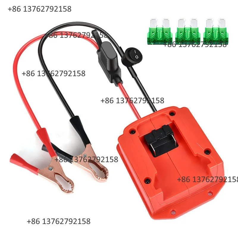 18V Lithium Battery Car Jump Starter Adapter Compatible Power Tool Battery Converter Car  Start Clip Emergency Tool