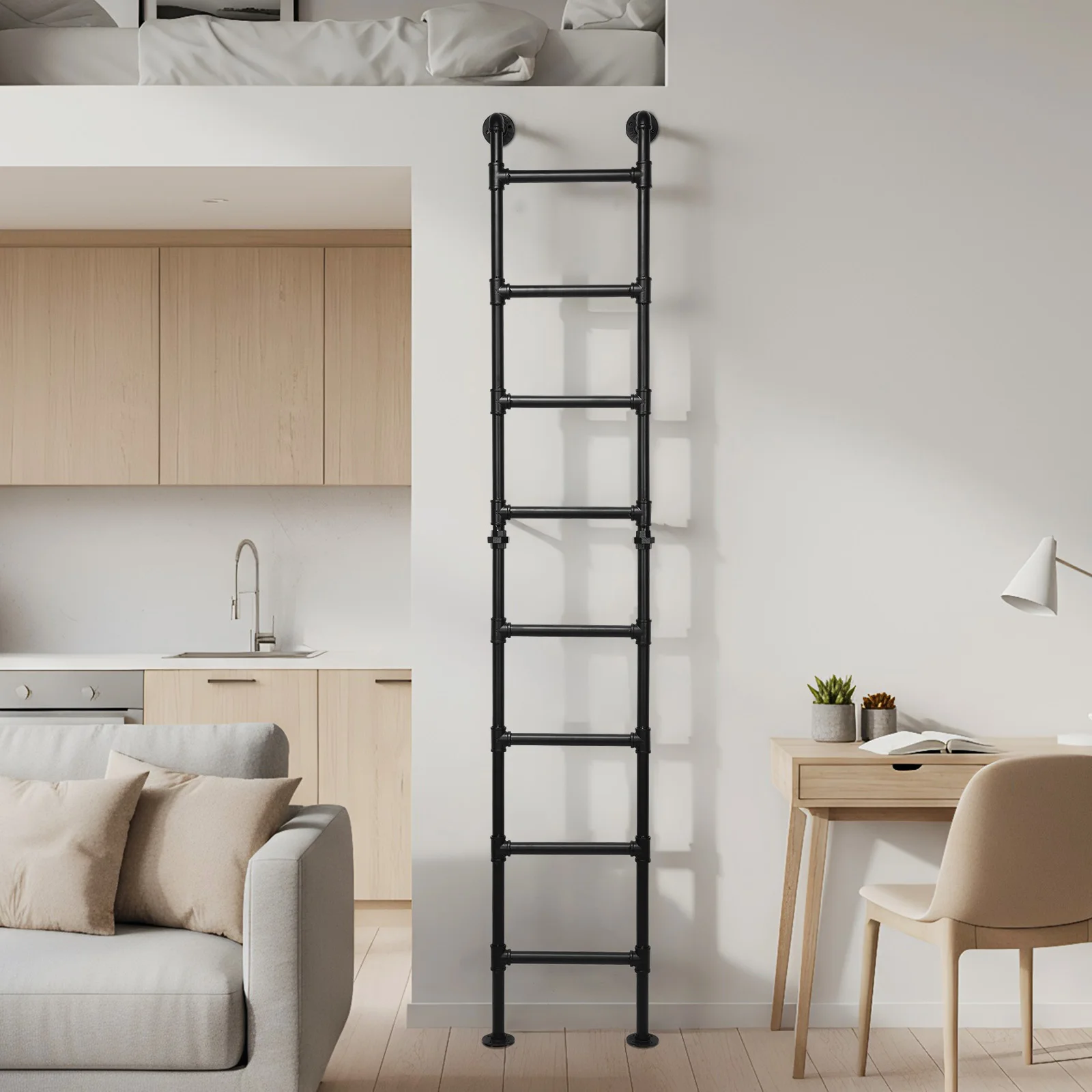 

Fire Escape Ladder Multi-Purpose Floor-Standing Ladders Carbon Steel Ladder for Caravans Dormitory Double Beds