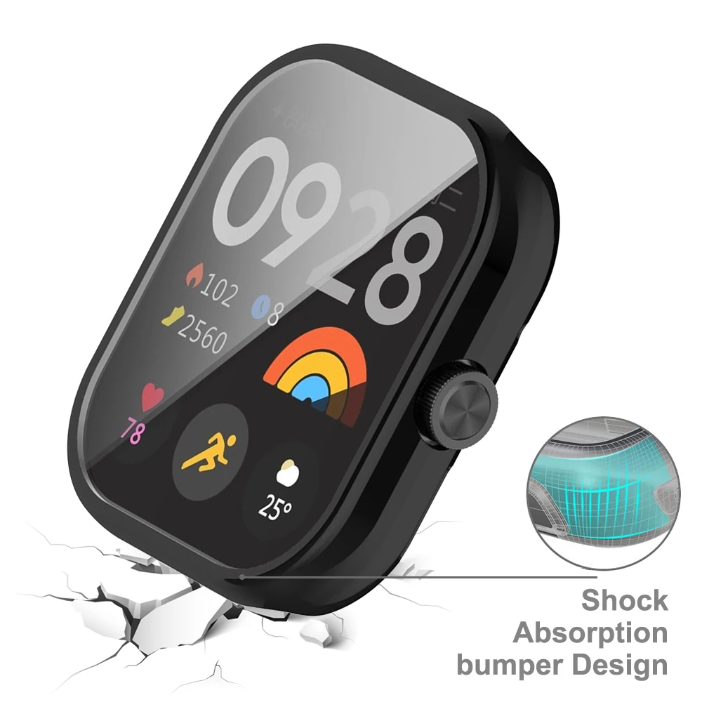 Flexible Soft Protection Case for Xiaomi Redmi Watch 4 All-Around Coverage Screen Protector Bumper Silicone for Redmi Watch 4