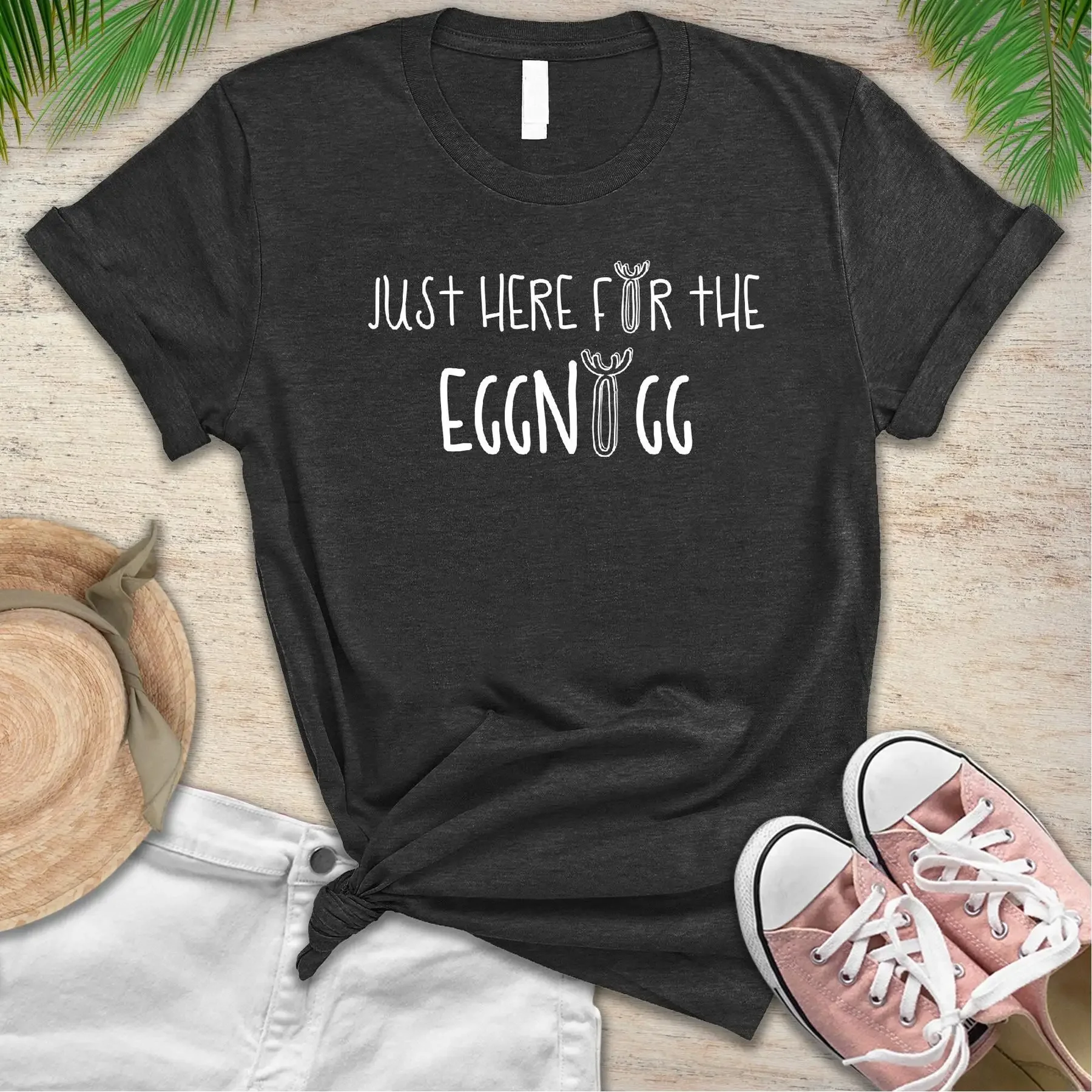 

Just Here For The Eggnog Christmas T Shirt Funny Women Sweat