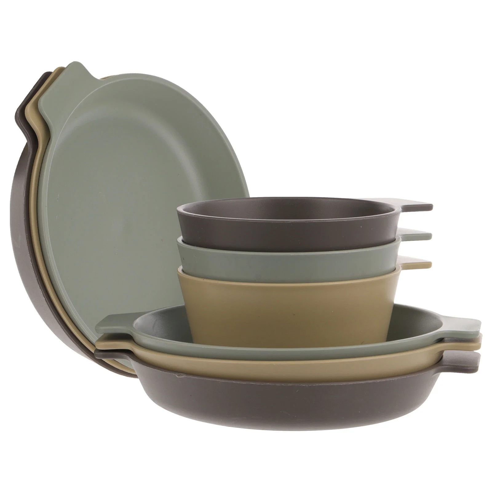 

Portable Small Bowl Outdoor Tableware Set Dinnerware Plastic for Dining Delicate