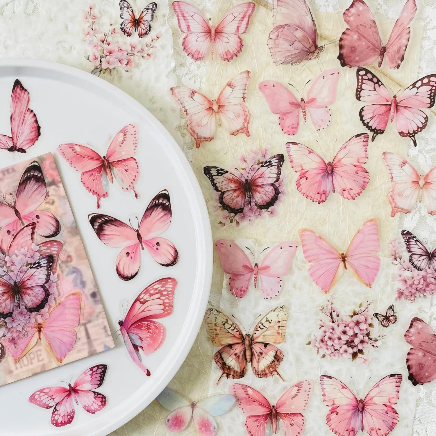 Journamm 40 قطعة ET ملصقات الفراشة لوازم سجل القصاصات مواد حساب اليد الإبداعية الديكور ملصقات صناعة يدوية مجلة غير المرغوب فيه #6