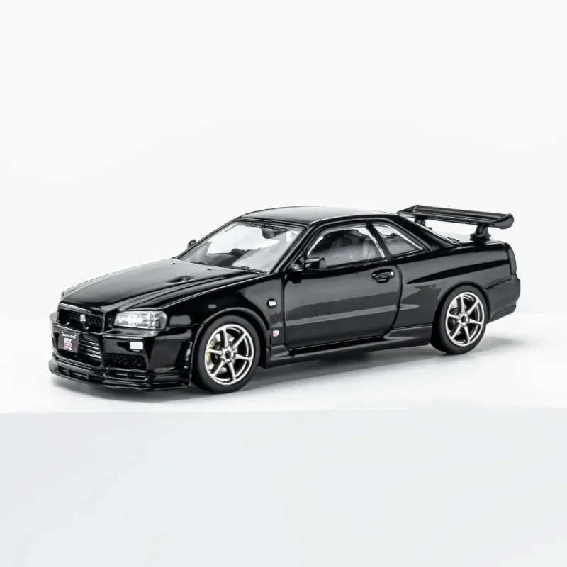 1:64 Nissan Skyline GT-R(R34) Geschilderd Diecast Legering Simulatiemodel, Kinderen Collectie Speelgoed, Vakantie Geschenken Voor Kinderen.