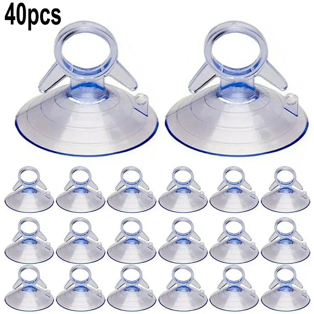 40PCS 45mm Suckers Car Sunshade Suction Cups Heavy Duty Clear Rubber Plastic Suckers PVC Suction Cup Hook