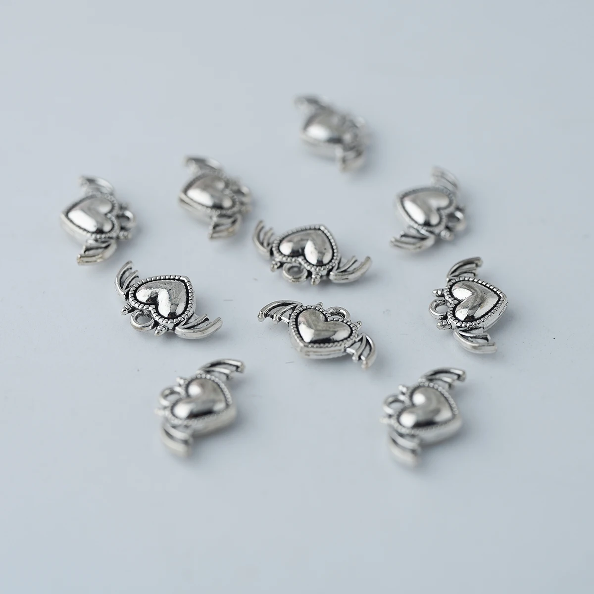10pcs 11*18mm Alloy Charms Wings Heart Of Devil Pendant for diy Necklace earrings DIY  Jewelry Crafts making