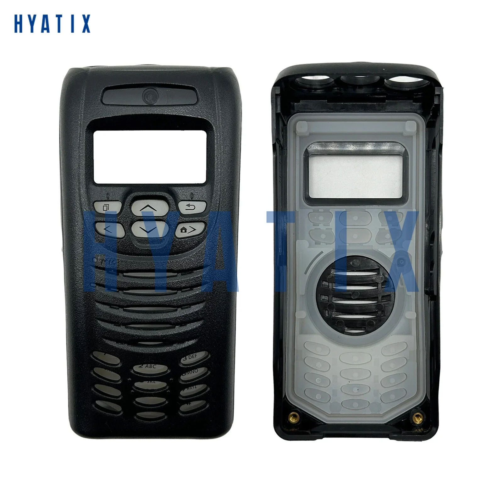 Front Housing Case Cover with Volume Knob Channel Knob for Kenwood NX300 NX-300 Radio Walkie Talkie Repair Kit Accessories