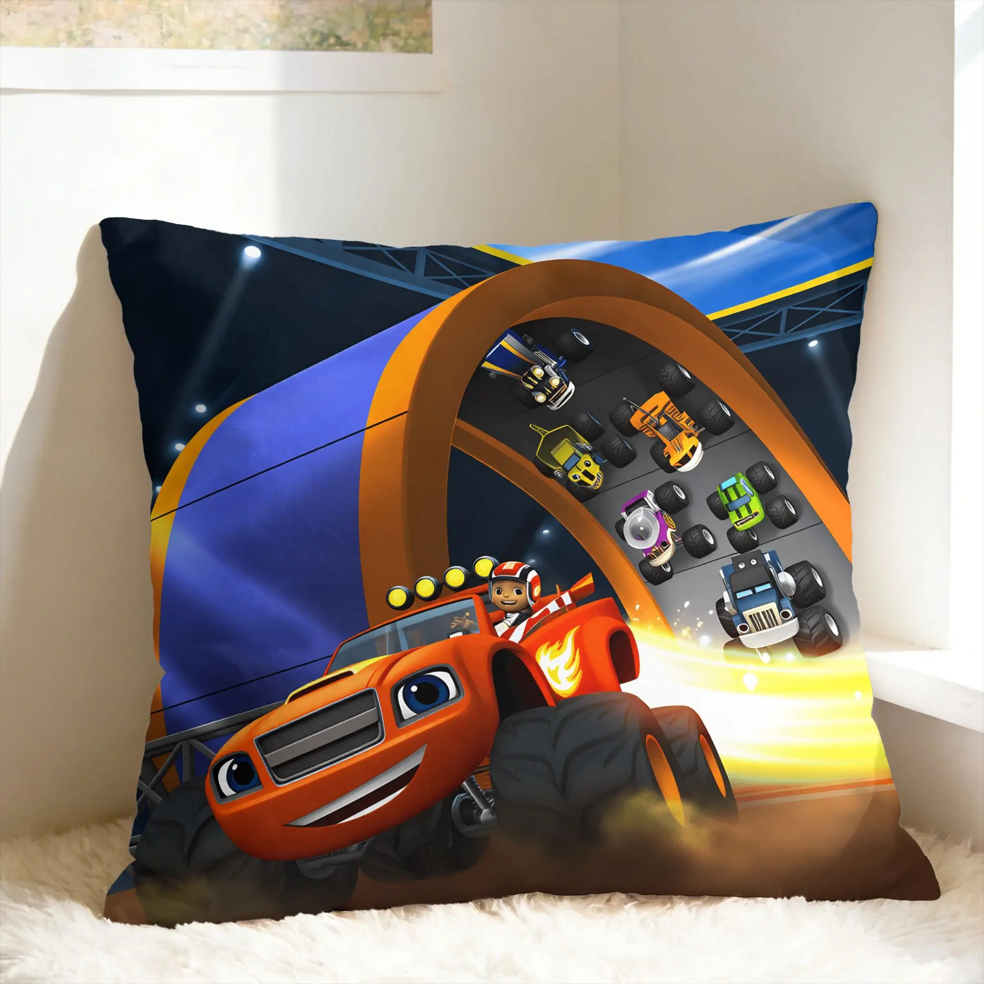 B-Blaze and the Monster M-Machines Pillow Cover  Print Cushion Cover Kawaii Pillow Case For Living Room Chair