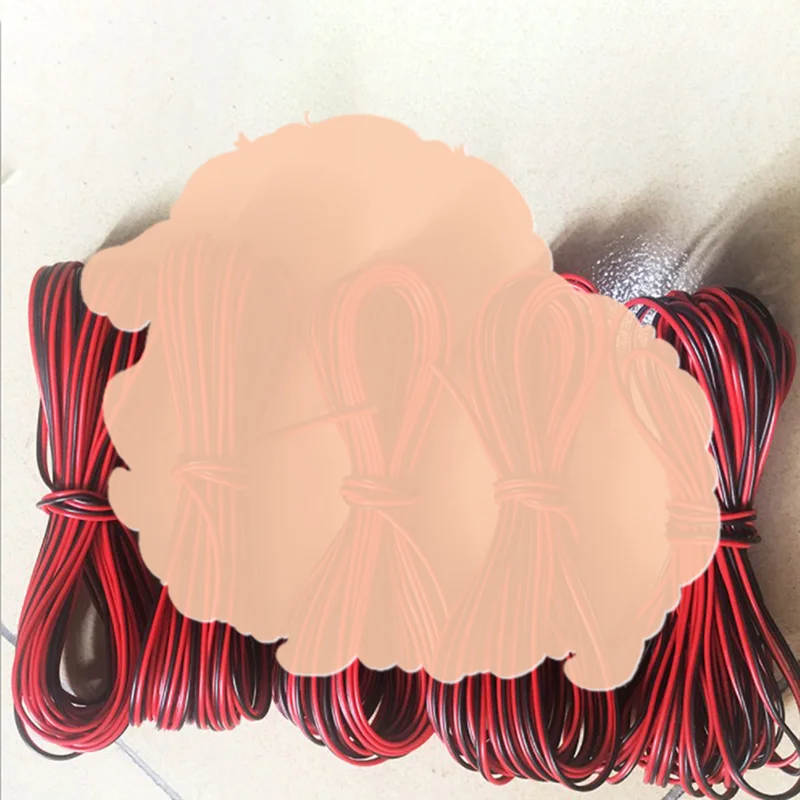 10m LED Cables 2 Pin LED Strip Cable 22AWG 2 Core Red Black Electrical Wire