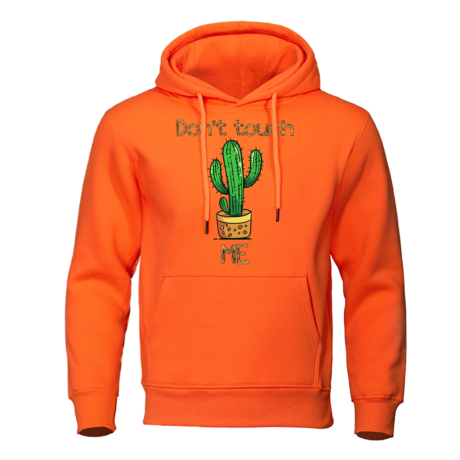 Don'T Touch Me Prickly Cactus Printing Clothing Men Fashion Pullover Hoodies Crewneck Hip Hop Sweatshirt Warm Loose Mens Hoody