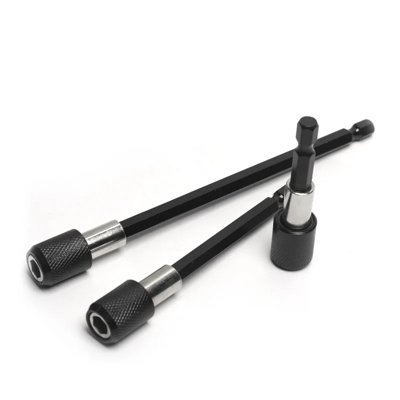 3PCS 1/4 Inch Quick Hex Shank Release Magnetic Electric Screwdriver Extension Bit Holder 60/100/150mm Extension Rod Tool