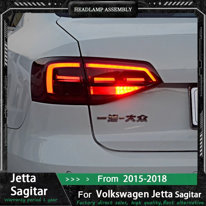 

Автомобильные светодиодные задние фонари для VW Jetta Sagitar 2015-2018, высокий стиль, полностью светодиодный задний фонарь, динамический указатель поворота, задний фонарь в сборе