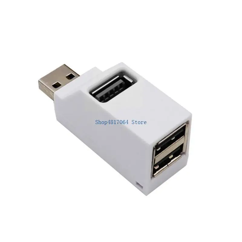 T3LB USB2.0 Hubs, 3Port Portable USB Expander USB Splitter for Laptop, Car, Tablet