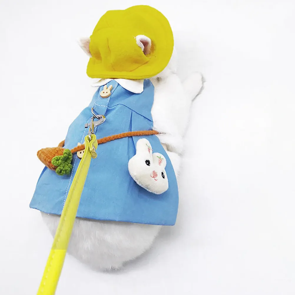 

Комплект одежды для кроликов: дышащий и удобный костюм-жилетка в джентльменском стиле с поводком для праздников