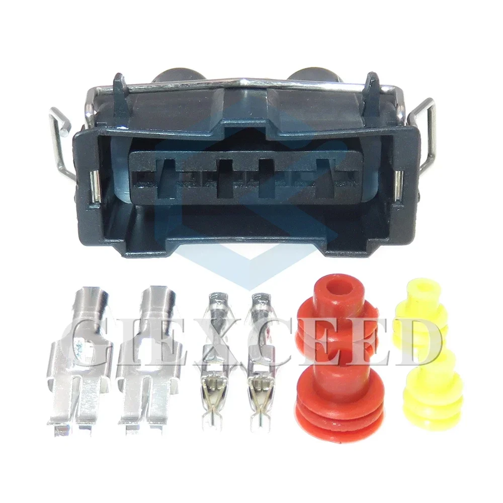 2 Sets 4 Pin Plastic Housing Electric Wire Composite Connector 6.3 Series 357 906 231 3.5 Waterproof Socket AC Assembly For Auto