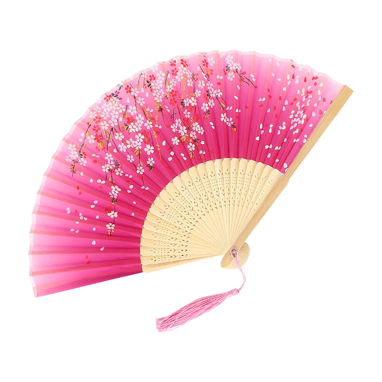 New Vintage Folding Fan Retro Chinese Japanese Bamboo Hand Folding Fan Dance Hand Fan Home Decoration Ornaments Craft Gift Fan