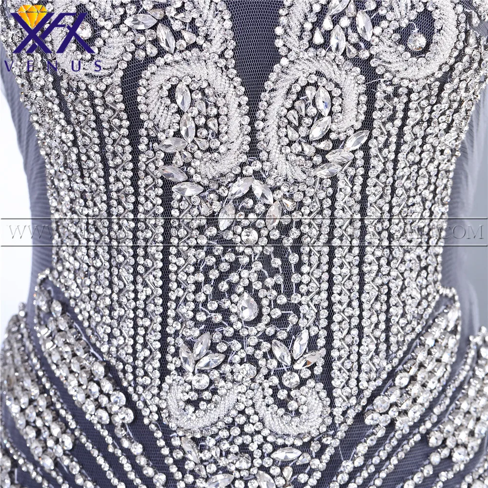 Imagem -04 - Xfx Venus Peça Costura em Strass Puro Artesanal Aplique de Cristal Vestido de Noiva Acessório de Costura de Cristal para Vestido de Casamento