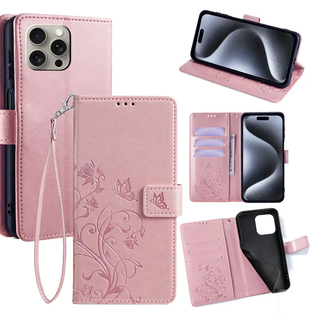 

Чехол-книжка с магнитной застежкой для OPPO Realme GT8 Pro GT7 GT7T GT6 GT5 GT3, кожаный чехол-кошелек с ремешком-бабочкой и 3 слотами для карт