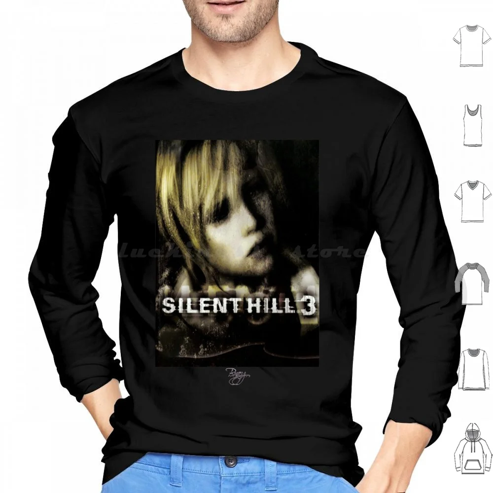 Silent Hill 3-Eu Ps2 Original Box Art ( No Neon ) Hoodies Long Sleeve Silent Hill Silent Hill 2 Box Konami