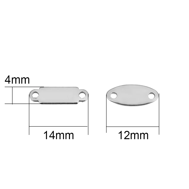 30 قطعة PVD لا تتلاشى أبدًا قلادة من الفولاذ المقاوم للصدأ موصلات المشابك مزدوجة الحفرة الكبيرة بار الروابط عصا سوار النتائج صنع المجوهرات