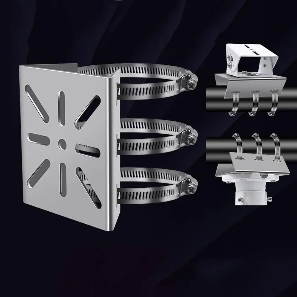 

Adjustable Rings Camera Mount Brackets Stainless Steel Flexible Positioning Vertical Mast Mount Brackets Secure Stable