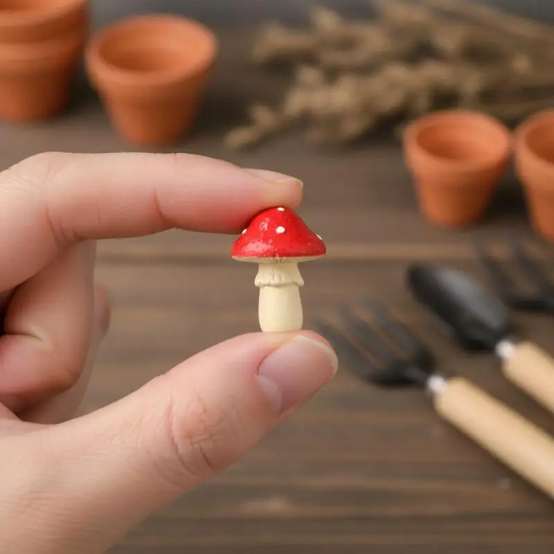 Mini Mini Resin Mushroom Ornament Durable Cute Tiny Decor for Dollhouse Aquarium Fairy Garden Bonsai Home Desktop Decor - Aliexpress Deal