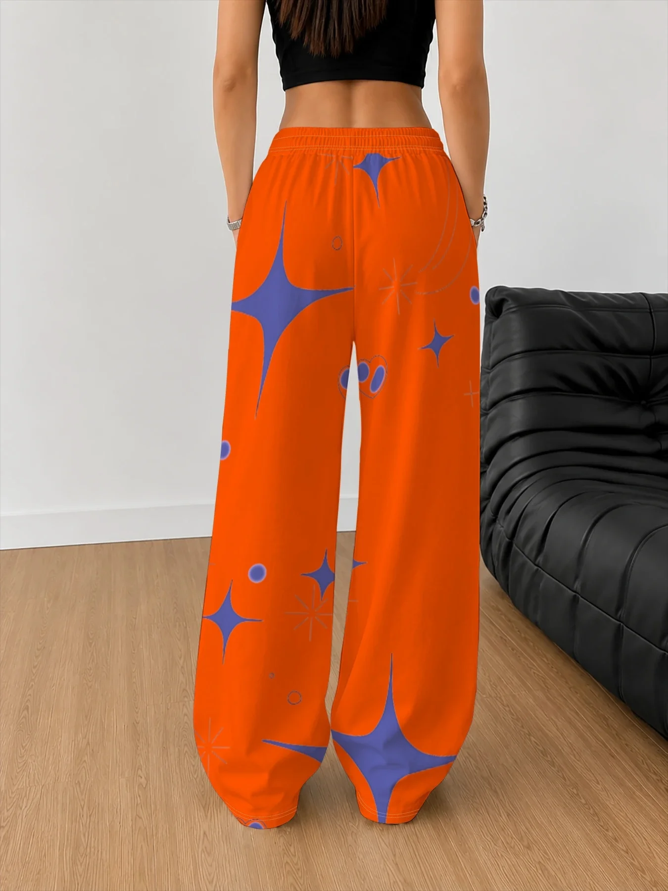 2026 new Pink Star Pattern Sports Pants, Contrast Color Letter Loose Casual Pants, Hip Hop Street Wear Pants, Children's Pants