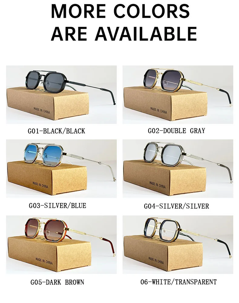 Platz Punk Sonnenbrille Für Männer Luxus Vintage Steampunk Sonnenbrille Frauen Trendy Mode Gläser Dropshipping Gafas De Sol Hombre – Detail 13