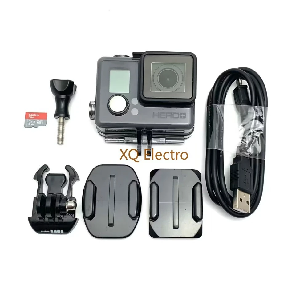 Lightweight and Convenient To Carry for Gopro Hero+ Silver Edition Sports Camera + Battery + Charging Data Cable Accessories