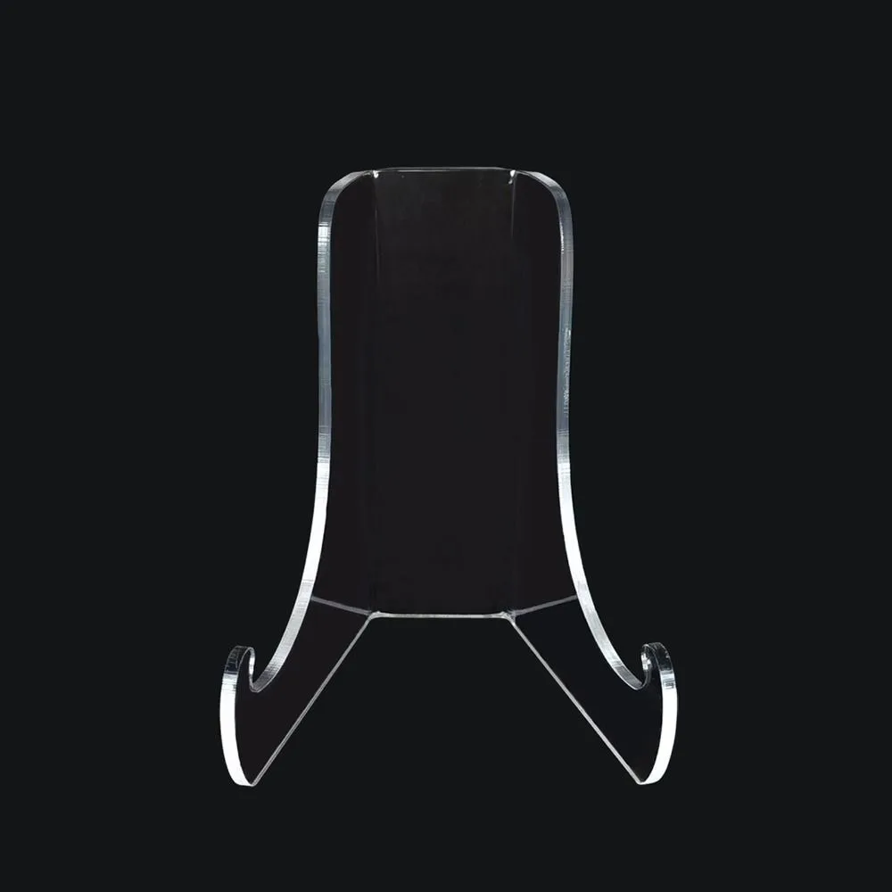 

Shallow Support Ledges Acrylic Flat Plate Stand Clear 60-Degree Angle Display Easel Stand Durable Elegant Book Stand Table Card