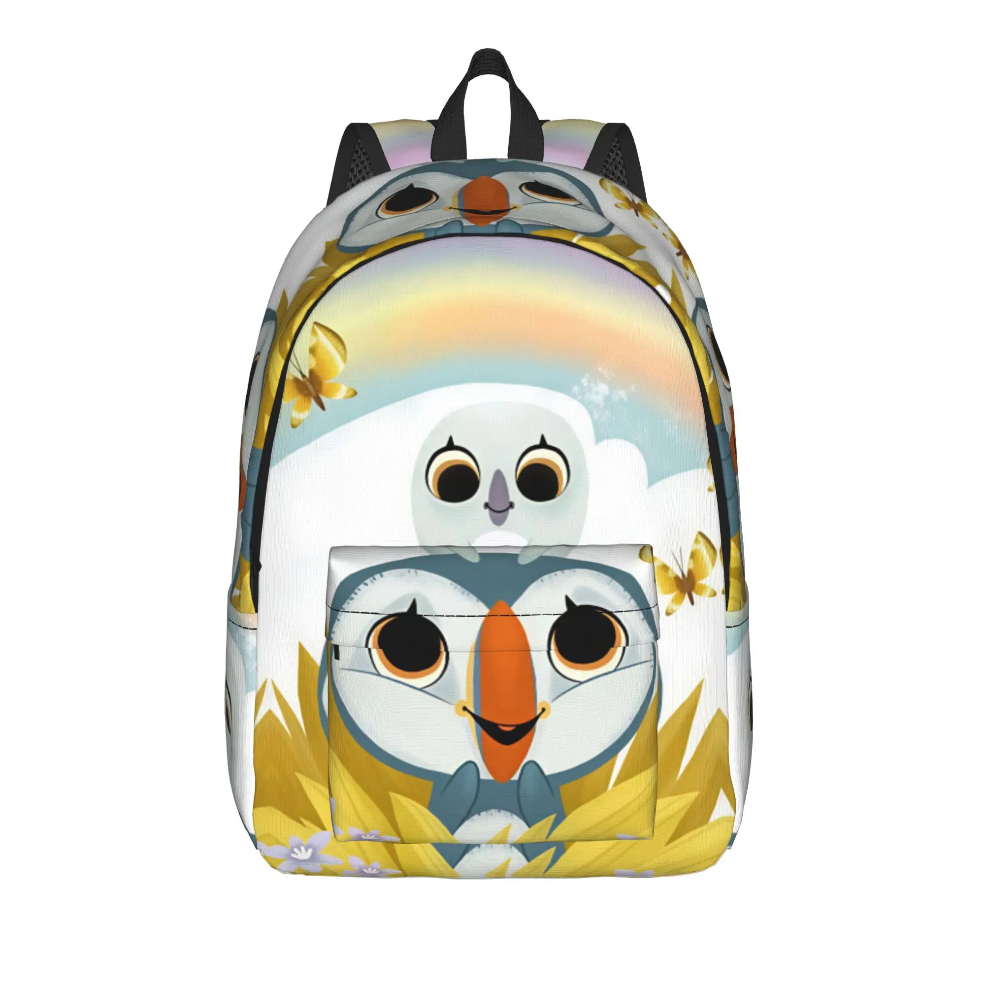 Puffin Rock And New Friends Backpack  Student Polyester Travel Backpacks Print Casual High School Bags Rucksack