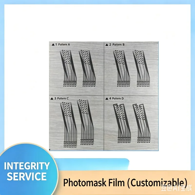 High Precision Lithography Photomask PET Film Tape, PET Substrate Mask for Laboratory Scientific Research