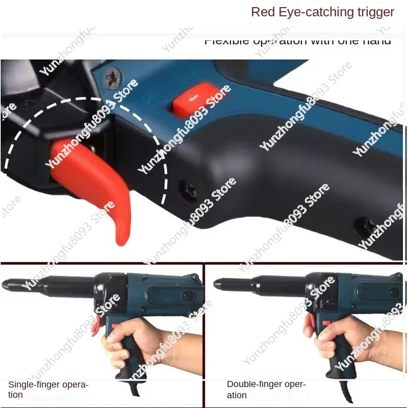 Electric Rivet Gun Tac500 Electric Nailer 220V Electric Riveter Furniture Nailer 400W for 3.2-5.0Mm Rivets