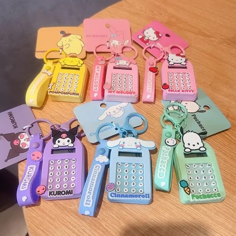 Neuer Sanrio Schlüsselanhänger Hello Kitty Kawaii Anhänger Kuromi Cinnamoroll Anime Auto Anhänger Taschenrechner dekorativer Schlüsselanhänger Spielzeug süßes Geschenk