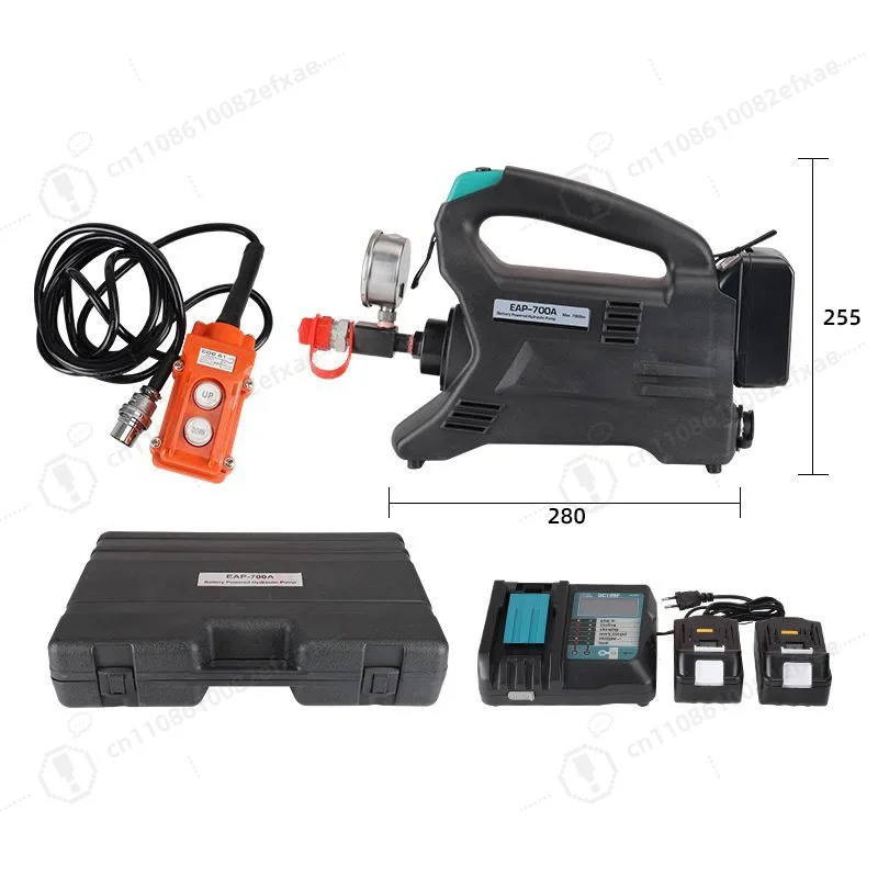 70 MPa Portable Electric Hydraulic Pump Station Wireless Rechargeable Lithium Ion High Pressure Tool Industrial Equipment
