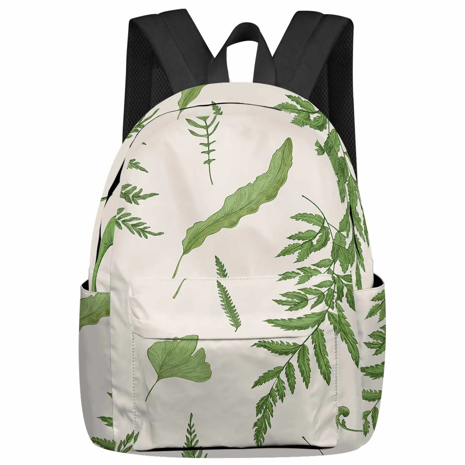 Fern Texture Backpack School Bags for Teenagers Students Laptop Bag Women's Casual Travel Backpack