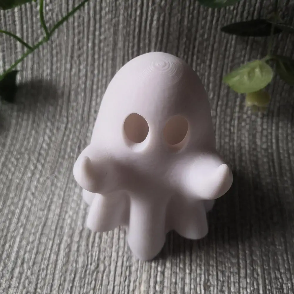 Figurina fantasma dito medio di Halloween con luce spettrale statua in resina fantasma in miniatura scultura fantasma luminosa ornamento da tavolo