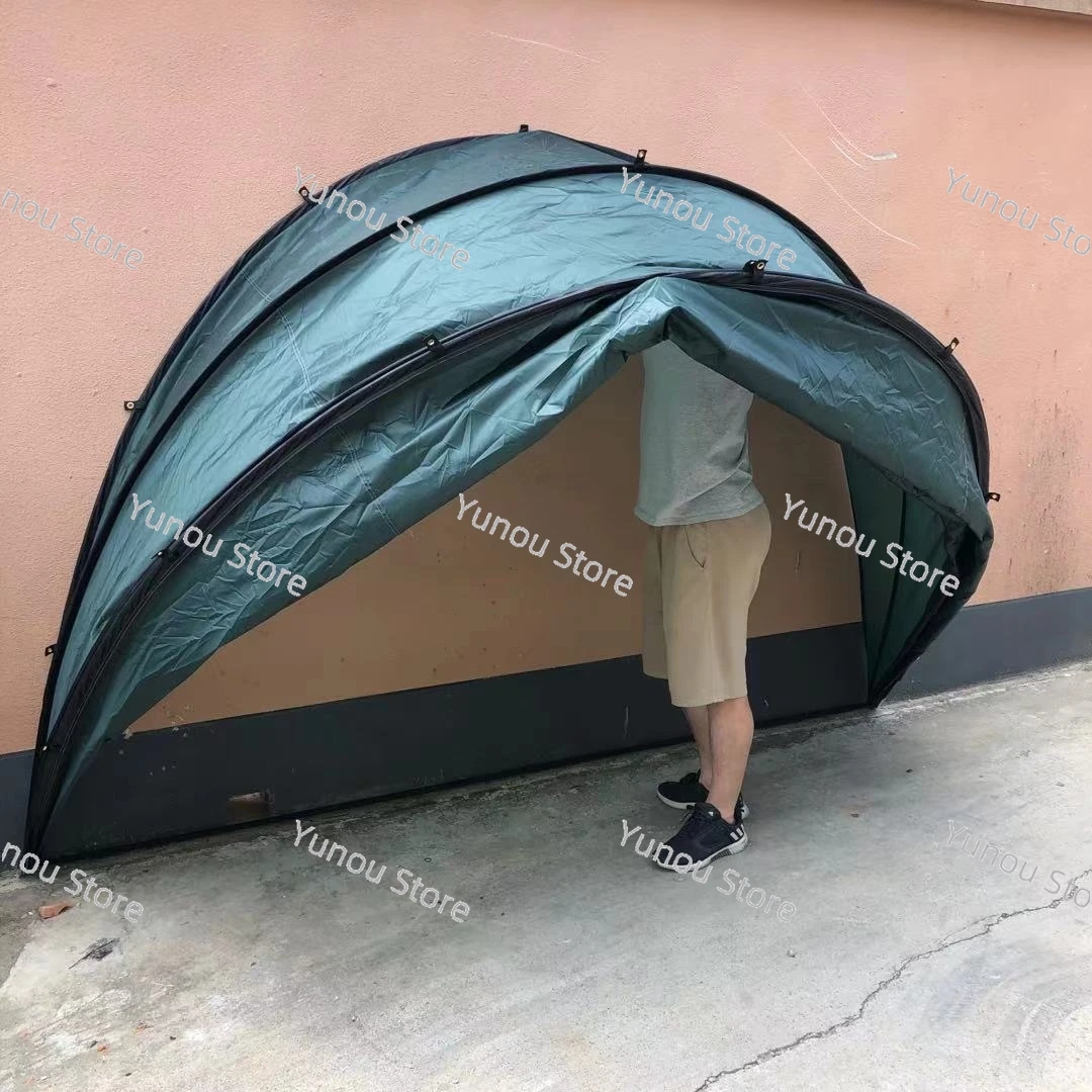 Tram Motorcycle Rain Cover, Household Outdoor Sun Protection, Mini Garage, Oxford Cloth, Dustproof Folding Wall Mounted Carport