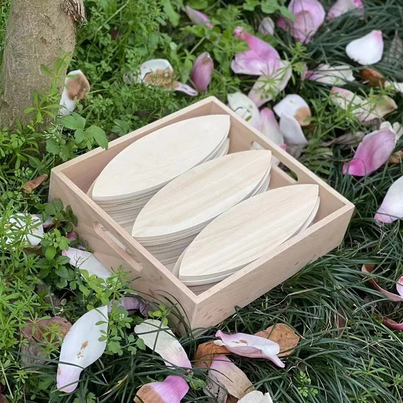 Petal building block Waldorf creative stacking music imagination cultivation kindergarten open low structure material